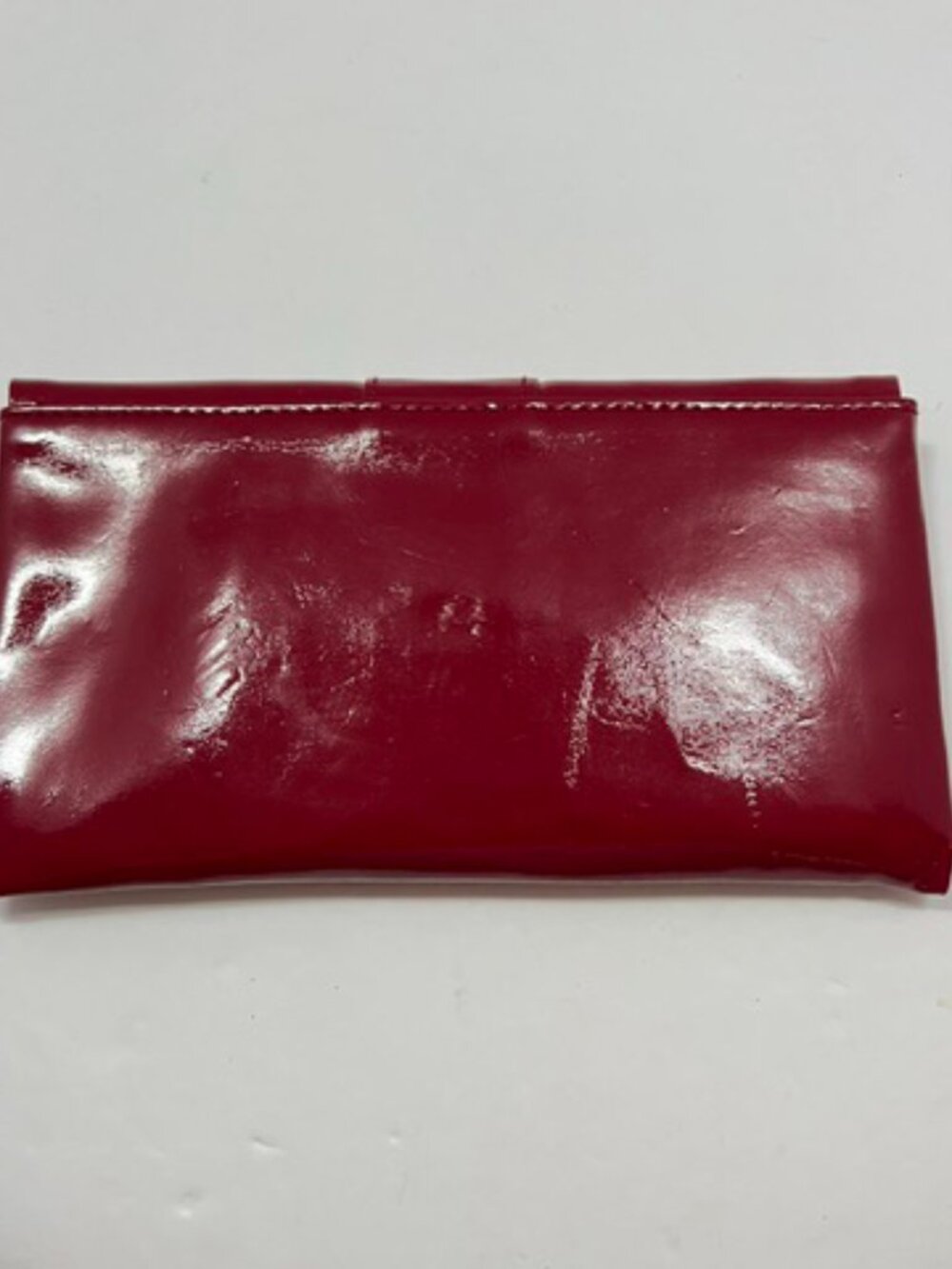 Estee Lauder Glossy Red Clutch with Mirror insert Patten-leather look Y2K Glam - Picture 2 of 9